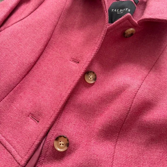 Talbots Classic Pink Pea Coat for Women - Picture 3 of 8